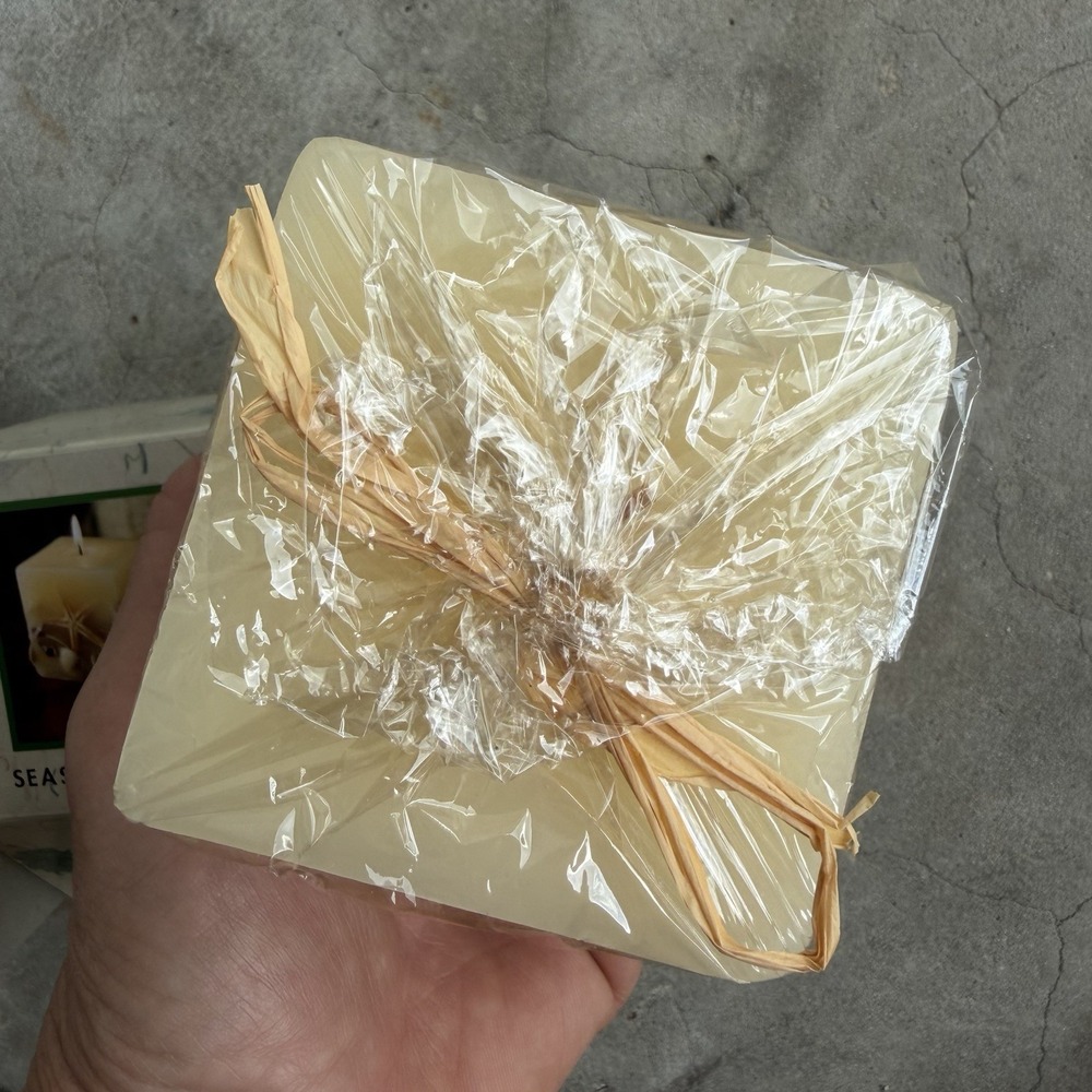 Vintage Paddywax Candle Seashell Starfish Square Pillar Decatur GA Deadstock NOS